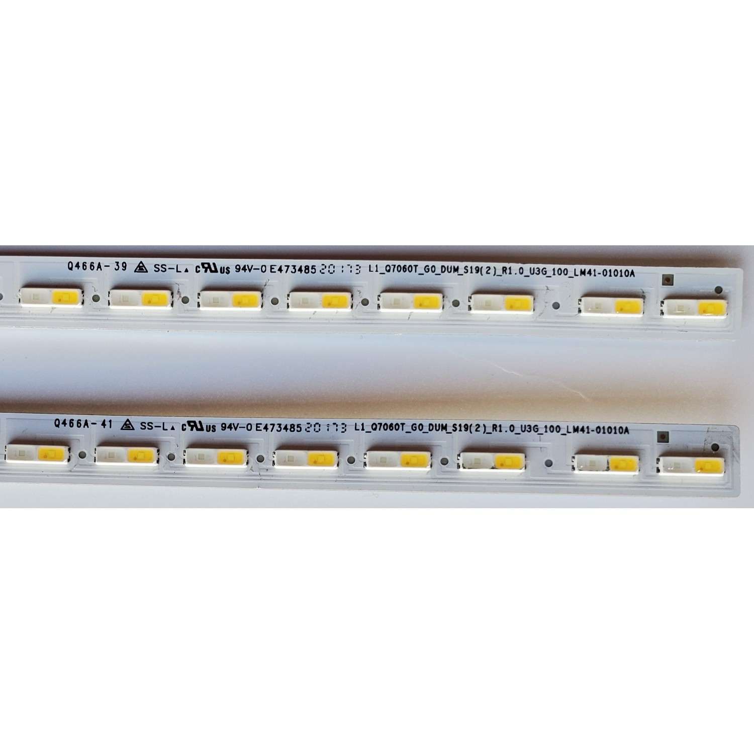 KIT DE LED'S PARA TV SAMSUNG ((4 PIEZAS)) NUMERO DE PARTE BN96-51713A / LM41-01010A / L1-Q7060T_G0_DUM_S19(2)_R1 0_U3G_100_LM41-01010A /  L1-Q7060T_G0_DUM_S19(2)_R1 / 0_U3G_100_LM41-01010A / BN61-17294X001 / E473485 / 51713A / MODELOS QN70Q6D - Imagen 2